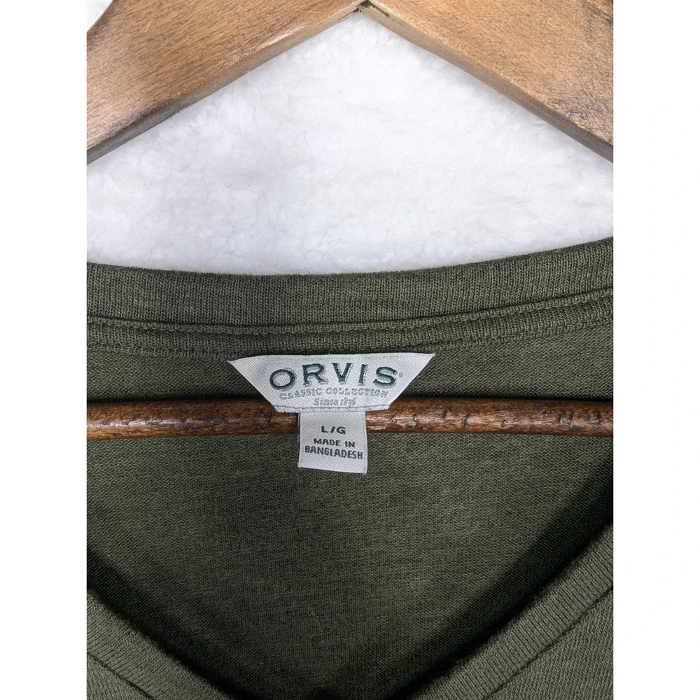 Orvis Sweater Womens Green V Neck Pullover Sleeveless Lightweight‎ L